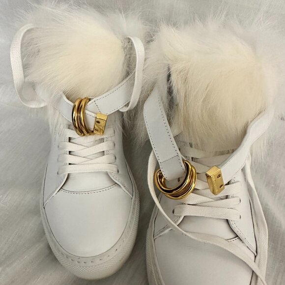 Buscemi Womens 100MM New Rabbit White Sneakers US 9 - Picture 2 of 13